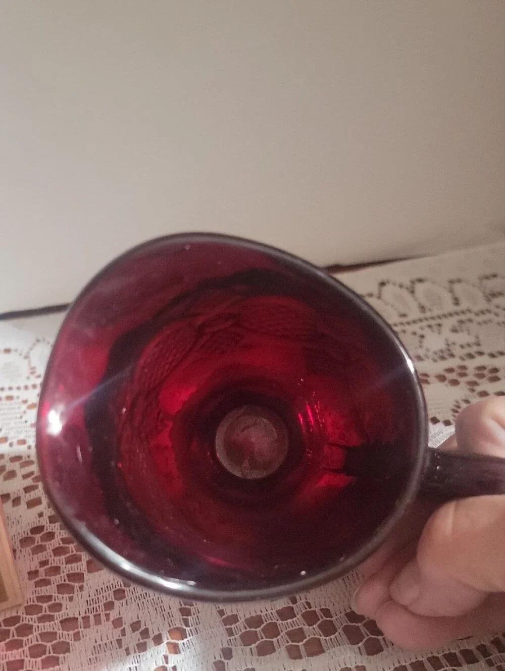 Avon Cape Cod Collection Deep Ruby Red Creamer & Sugar Bowl